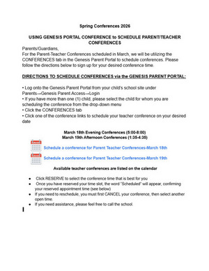 Sign Up For Parent Teacher Conferences 